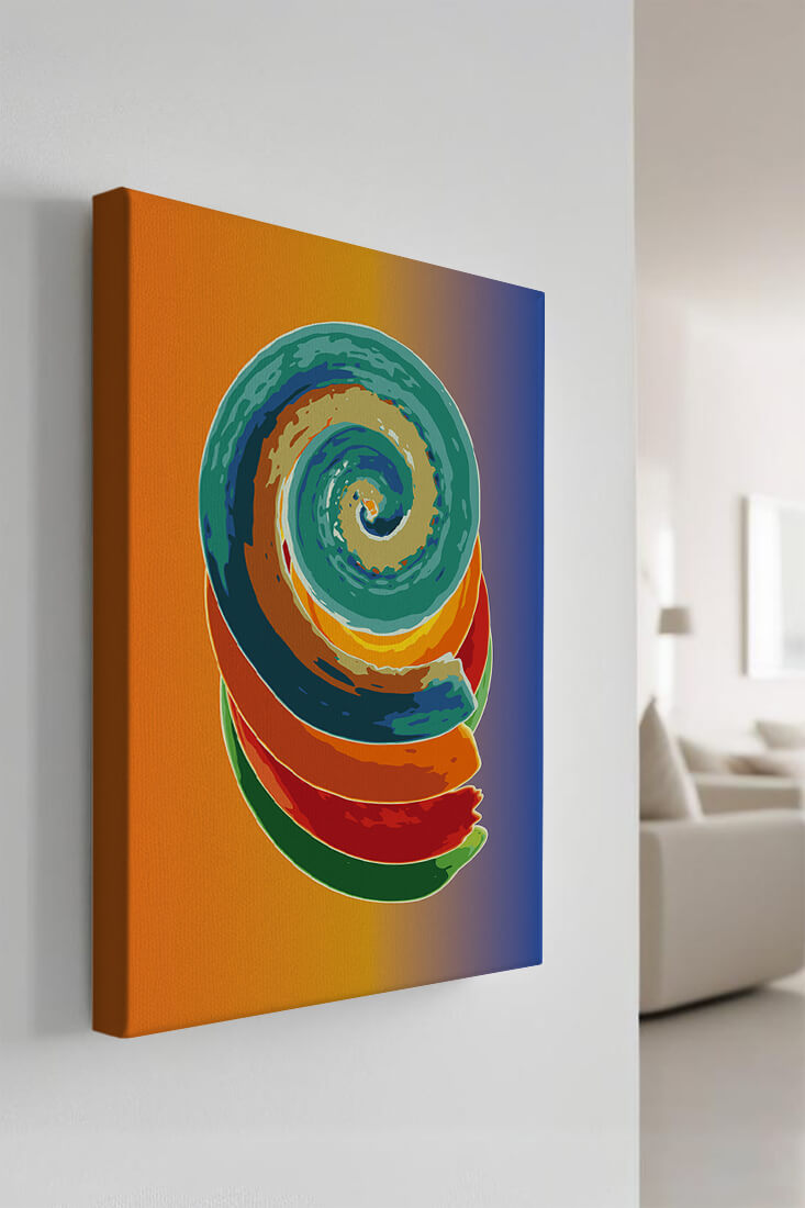 Bunte Spirale abstrakte Kunst mit lebendigem Farbverlauf Hintergrund