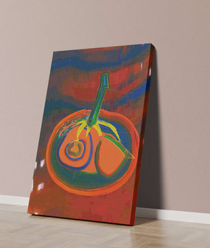 Pintura abstracta con colores vibrantes y un diseño audaz