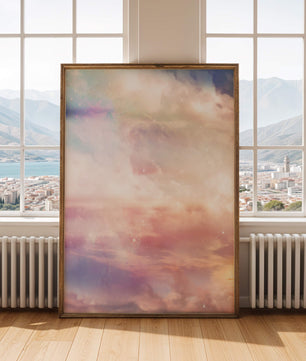 Dreamy Pastel Sky with Soft Clouds and Subtle Glow