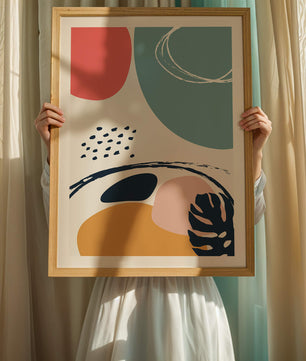 Abstract shapes and colors in modern art design