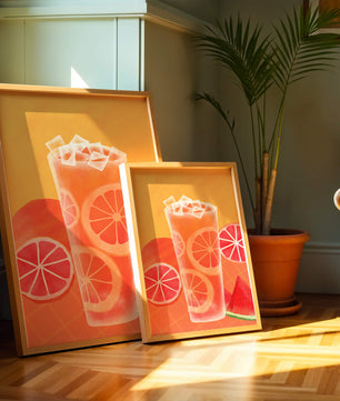 Cóctel refrescante de frutas de verano con cítricos y sandía