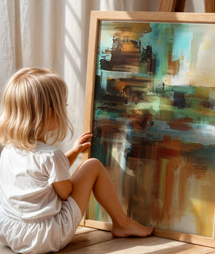 Abstract Colorful Brush Strokes Painting