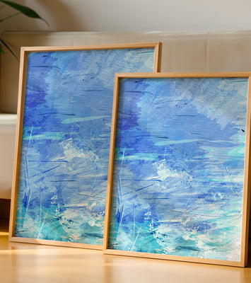 Abstract blue textured watercolor background