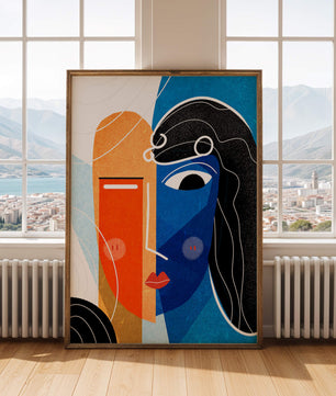 Abstract Expressionist Portrait with Bold Colors - Mi tienda