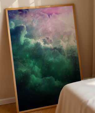 Mystical Cosmic Clouds Illuminated by Colorful Nebula