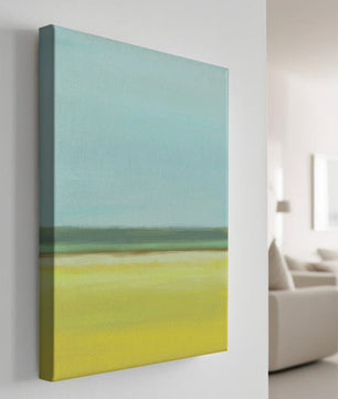 Abstract Landscape with Blue and Yellow Horizon