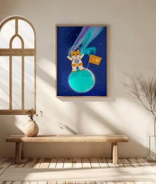Space Adventure with Shiba Inu Astronaut on a Colorful Planet with Starry Sky - Mi tienda