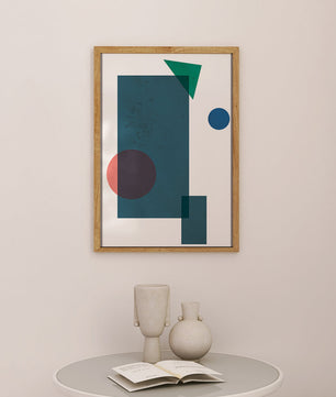Abstract Geometric Composition with Overlapping Shapes - Mi tienda