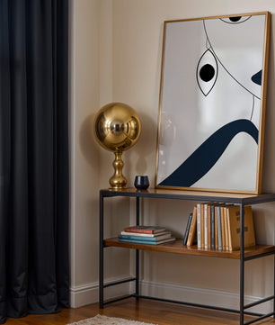 Abstract Minimalist Art with Geometric Shapes and Earring Detail - Mi tienda