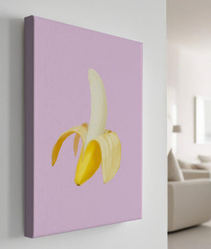 Open banana with purple background for vibrant decoration