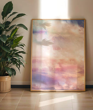 Dreamy Pastel Sky with Soft Clouds and Subtle Glow