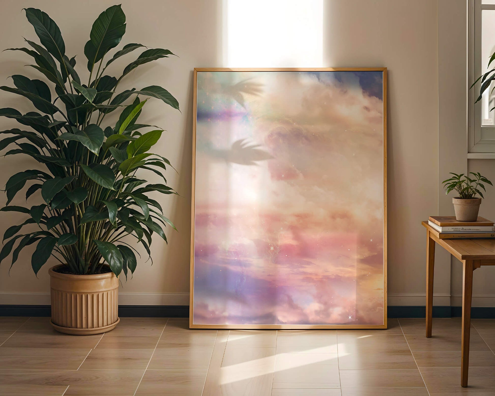 Dreamy Pastel Sky with Soft Clouds and Subtle Glow