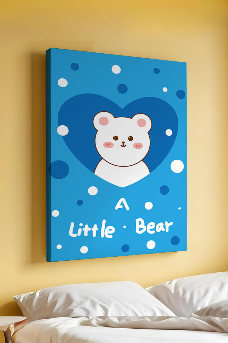 Adorable children's room decor featuring a cute bear design