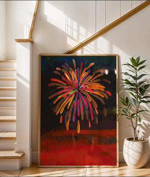 Feu d'artifice vibrant avec des éclats colorés