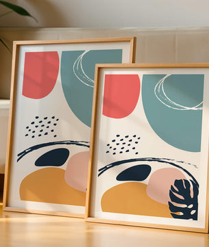 Abstract shapes and colors in modern art design