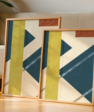 Zeitgenössische abstrakte geometrische Kunst mit lebendigen Farben