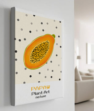 Abstract Papaya Art With Polka Dot Background - Mi tienda