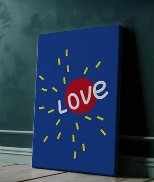 Diseño abstracto con temática de amor colorido con elementos audaces