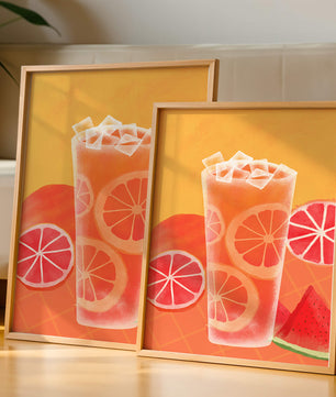Cóctel refrescante de frutas de verano con cítricos y sandía