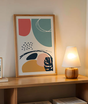 Abstract shapes and colors in modern art design