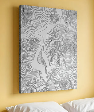 Art linéaire topographique abstrait avec des motifs tourbillonnants