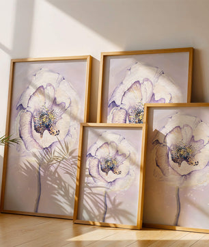 Elegant watercolor flower illustration with delicate pastel tones