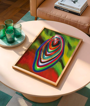 Abstract multicolored swirl with vibrant brush strokes