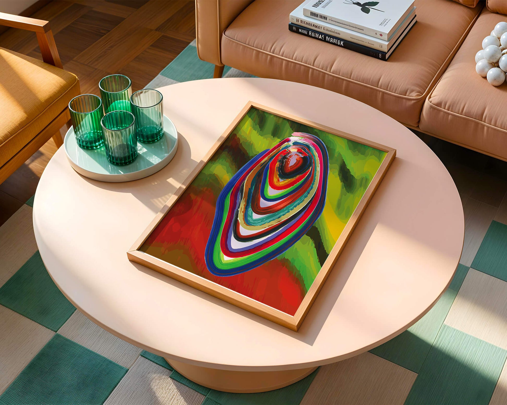 Abstract multicolored swirl with vibrant brush strokes