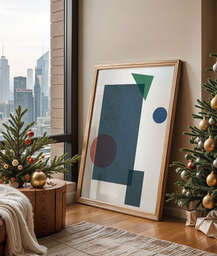 Abstract Geometric Composition with Overlapping Shapes - Mi tienda