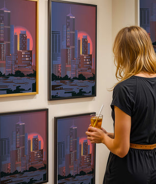 Modern Cityscape at Sunset with Skyscrapers and Vibrant Sky - Mi tienda