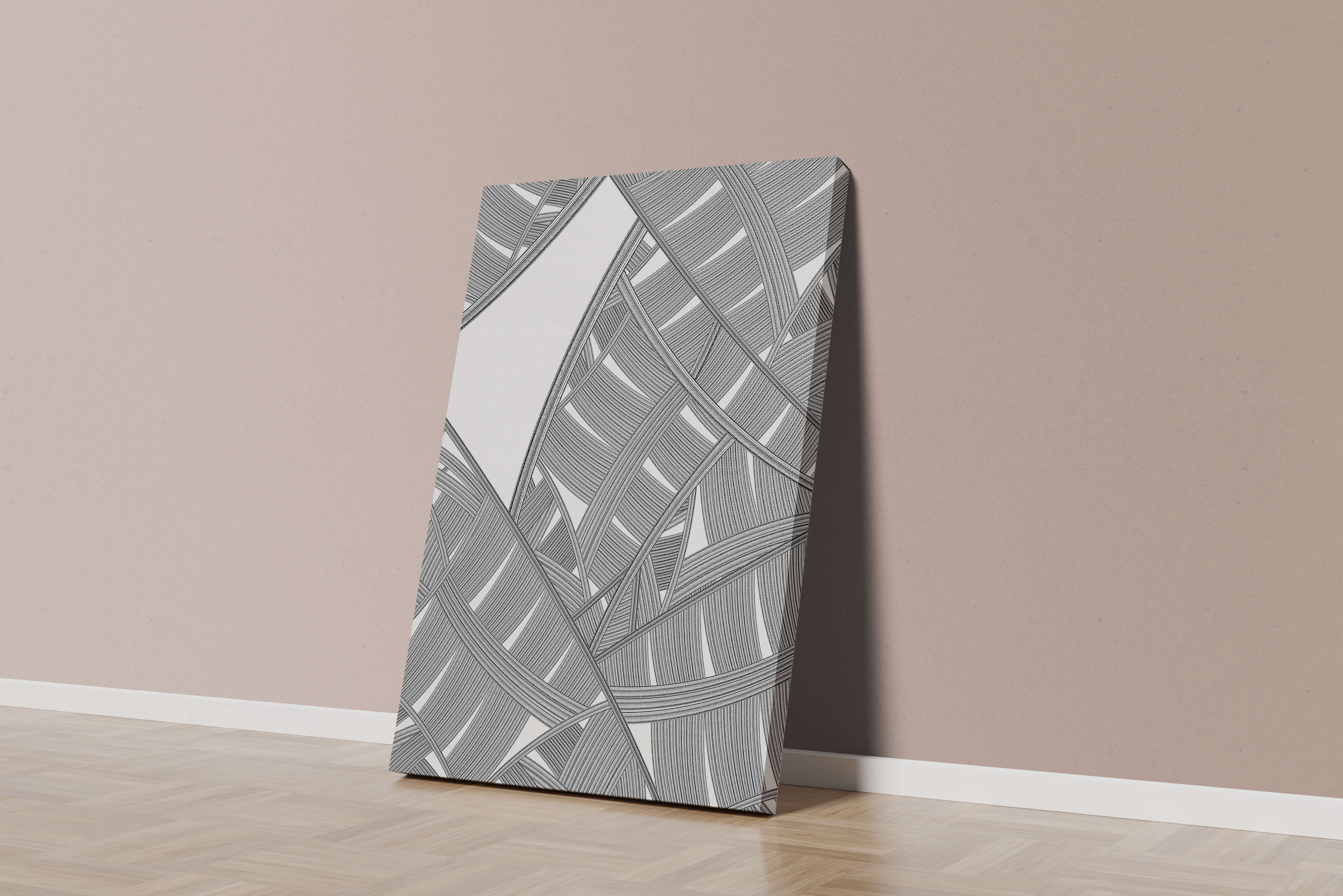 Detailed Abstract Geometric Pattern with Interwoven Stripes - Mi tienda