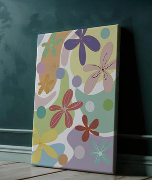 Motif floral abstrait coloré
