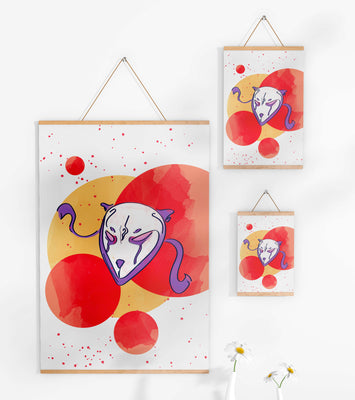 Abstract Mask with Artistic Colorful Background