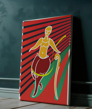 Modern abstract art with dynamic lines and vivid colors - Mi tienda