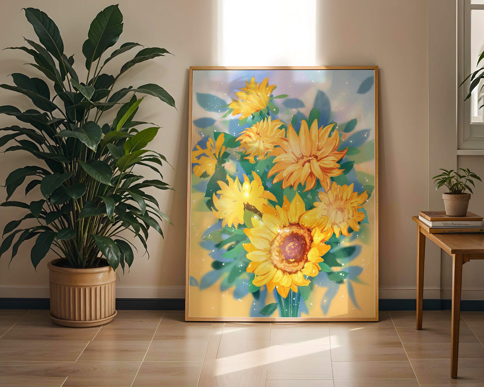Sunflowers in Bright Sunlight