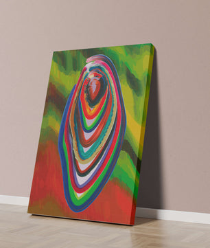 Abstract multicolored swirl with vibrant brush strokes