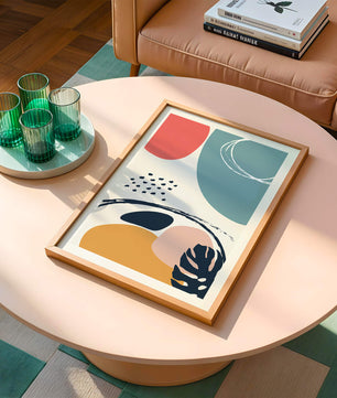 Abstract shapes and colors in modern art design
