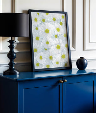 White Daisies Pattern with Yellow Centers