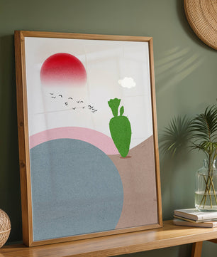 Abstract Landscape with Sun and Cactus - Mi tienda
