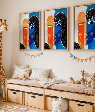 Abstract Expressionist Portrait with Bold Colors - Mi tienda