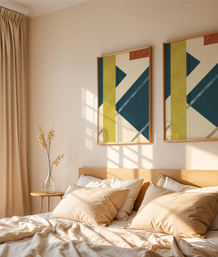 Zeitgenössische abstrakte geometrische Kunst mit lebendigen Farben