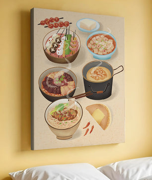 Deliciosa Variedad de Cocina Asiática con Varios Platos