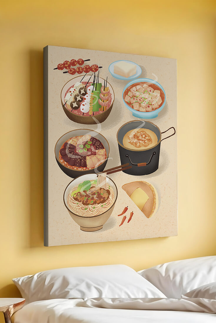 Delicious Array of Asian Cuisine with Various Dishes