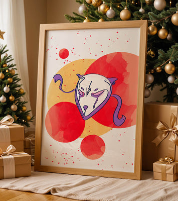 Abstract Mask with Artistic Colorful Background