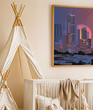 Modern Cityscape at Sunset with Skyscrapers and Vibrant Sky - Mi tienda