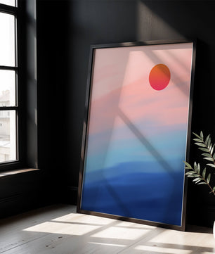 Sunset Over Ocean with Colorful Sky