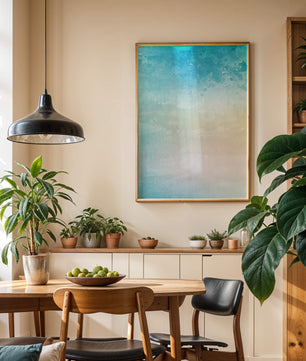 Fondo de acuarela pastel con degradado azul y beige