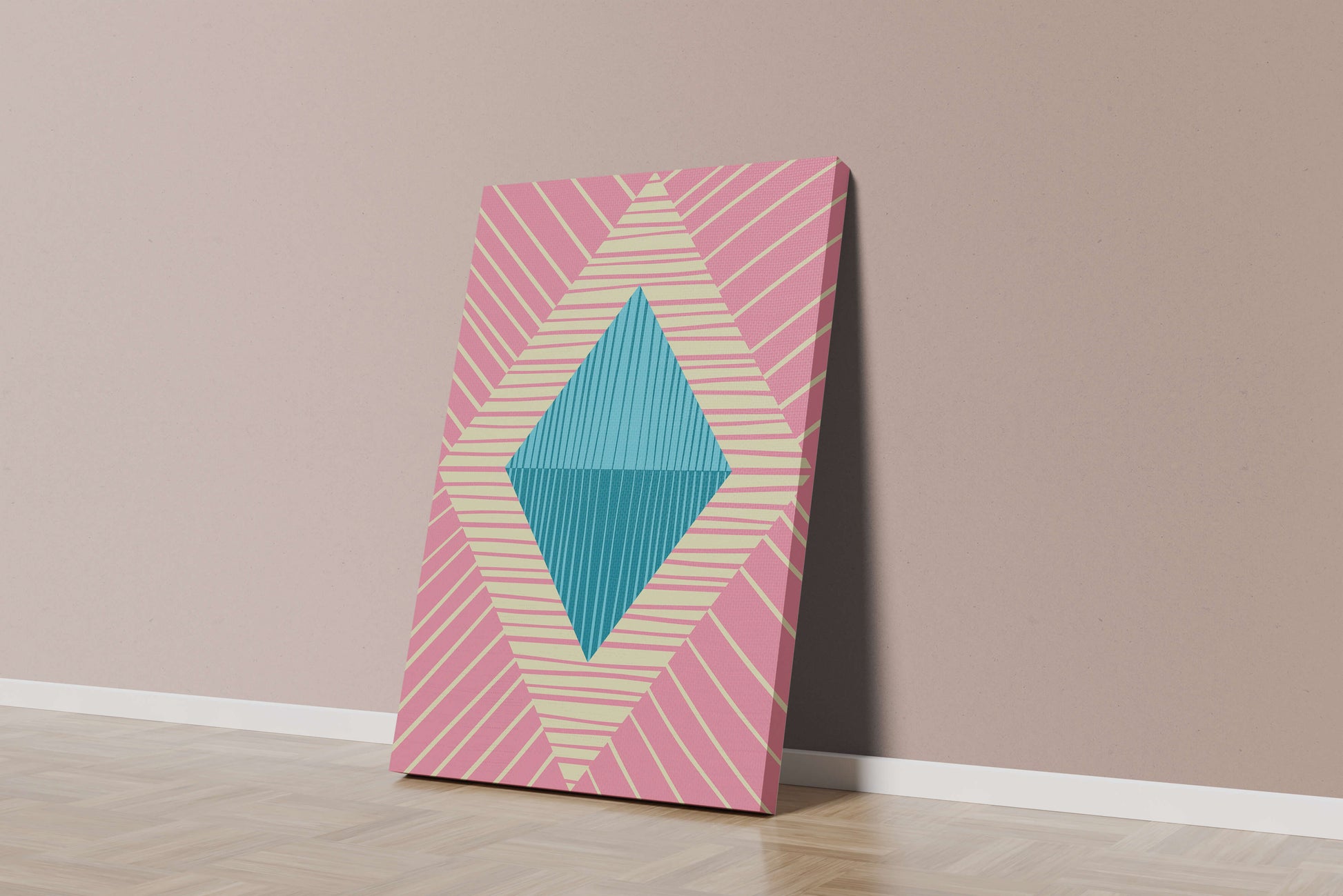 Composition géométrique abstraite avec des couleurs pastel