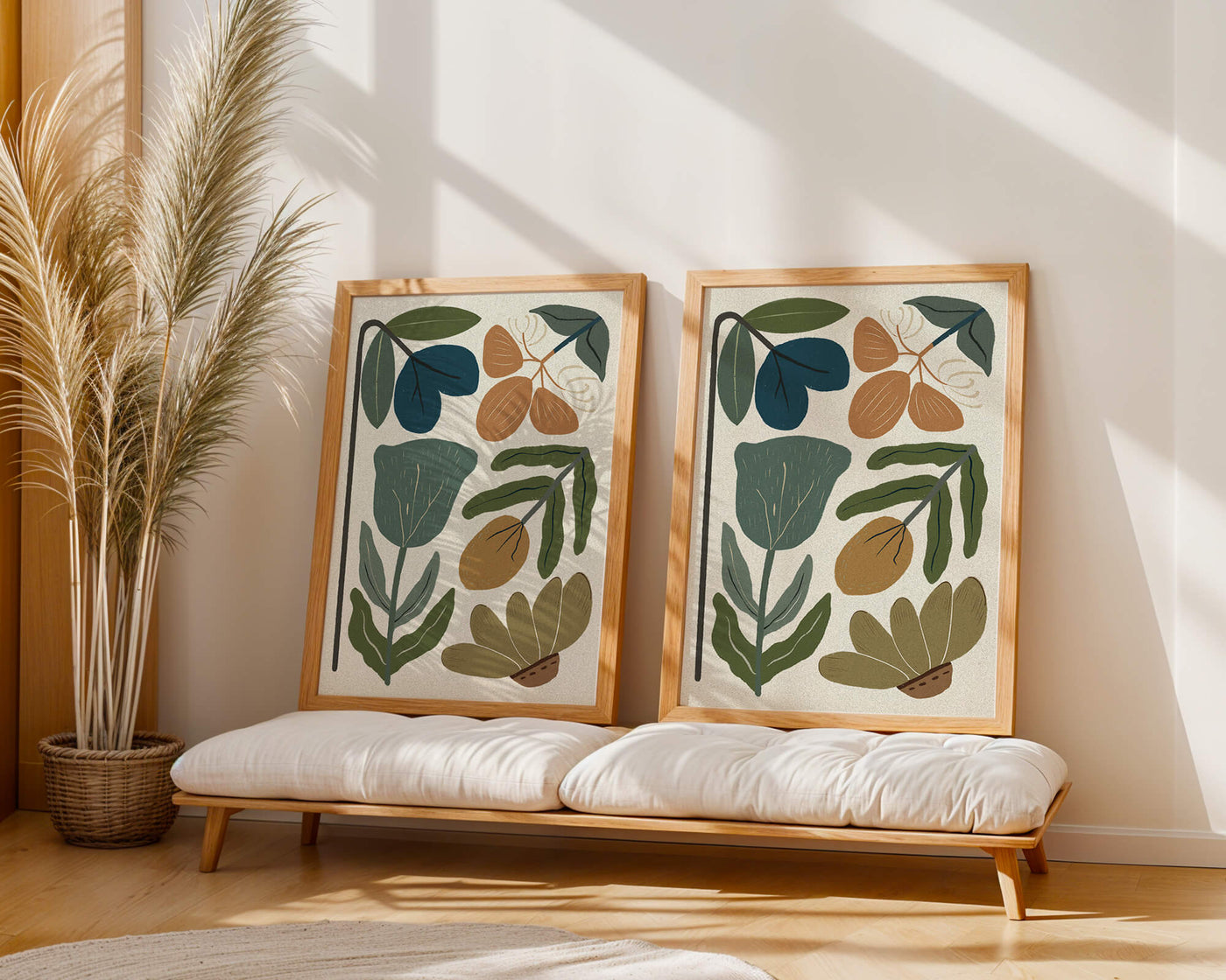 Botanical illustration with earthy and muted colors