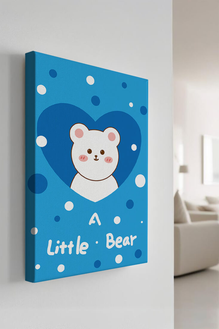 Adorable children's room decor featuring a cute bear design
